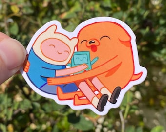 Pegatina de Finn y Jake