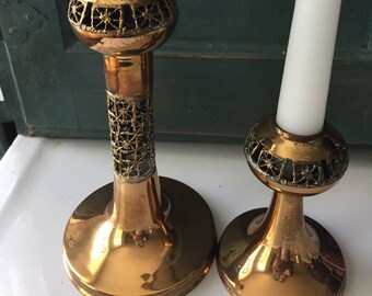 Vintage Scandinavian Space Age Candle Holders Pentti Sarpaneva Finland Brutalist Set