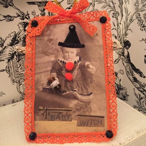Vintage Baby Hexe Antik Fotografie Halloween Dekor