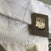 Pair of vintage monogrammed “D” pillow shams envelope style pillow cases 1800s