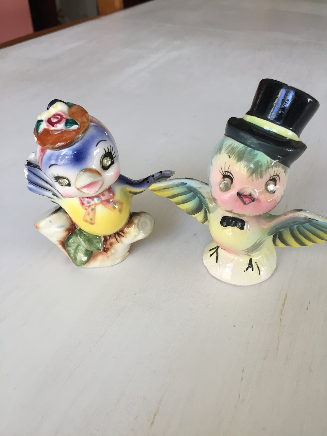 Vintage Bluebird Salt and Pepper Shakers Lefton Norcrest Made in Japan