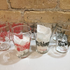 Vintage Dominion juice glasses T-Ford’s and Cadillac 1960s