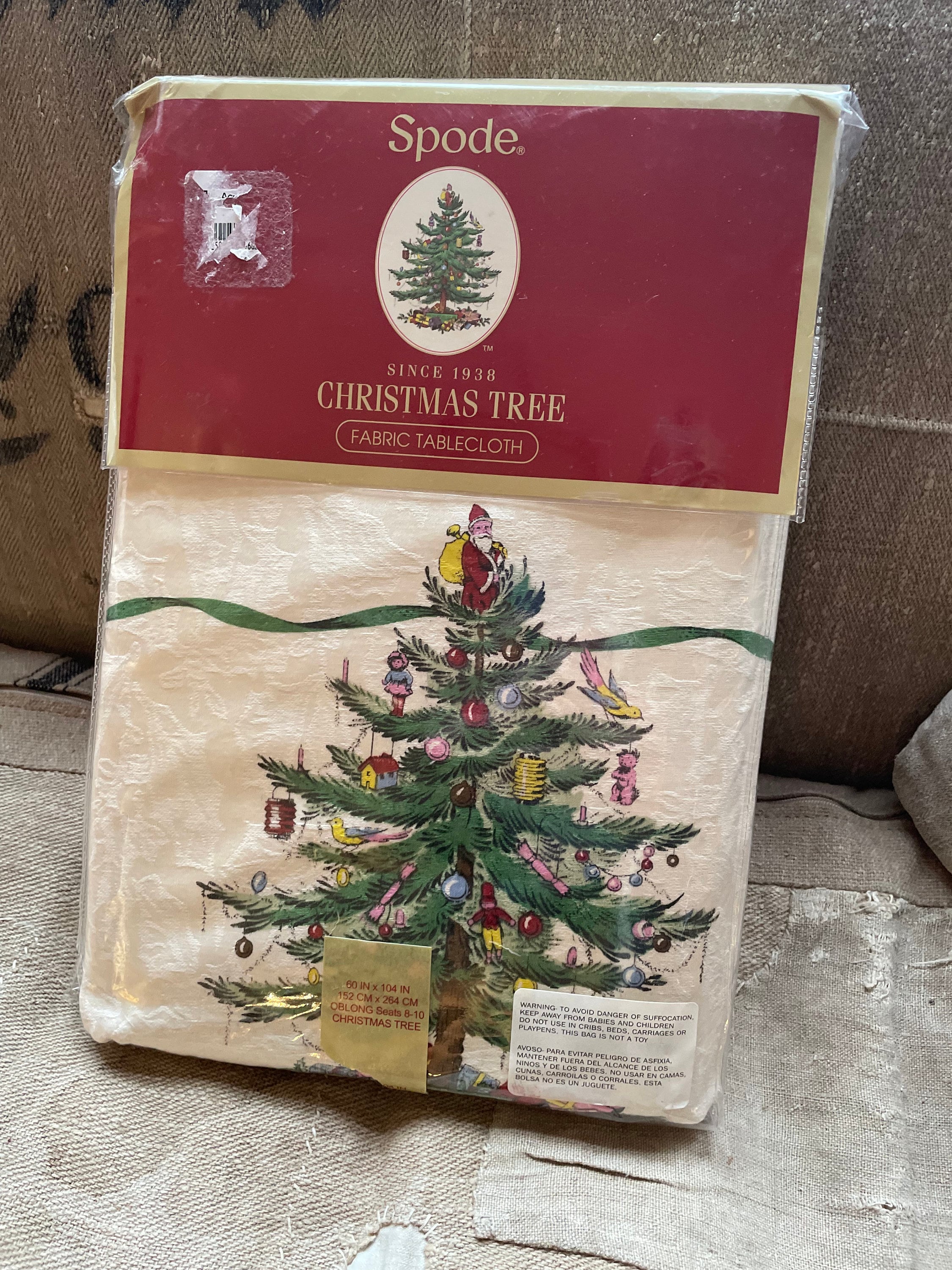 Spode Christmas Tree Tartan Pot Holder & Oven Mitt