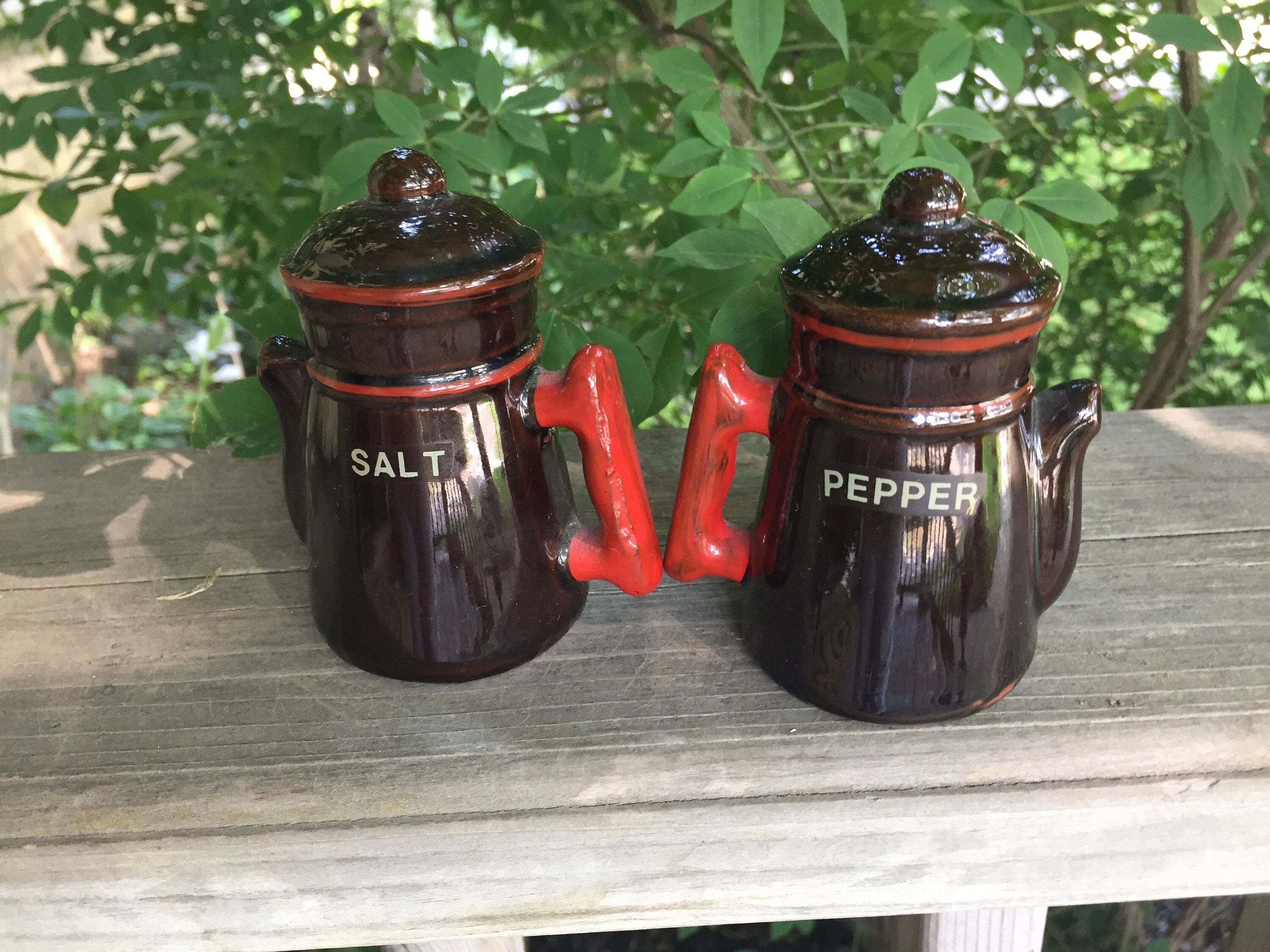 Vintage Salt and Pepper Shakers Miniature Coffee Pots Made in