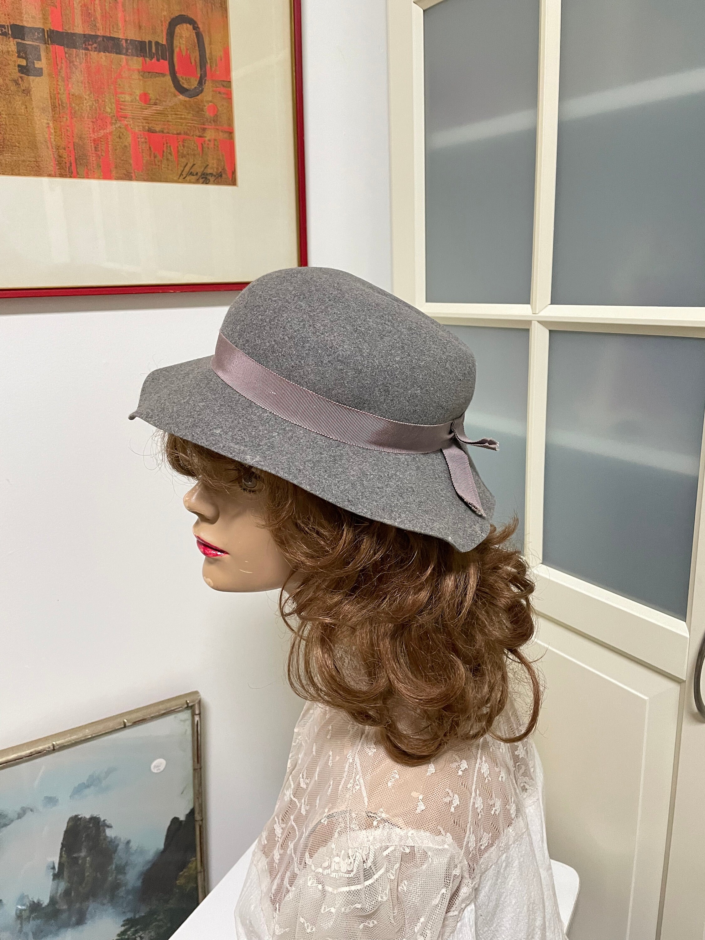 Vintage Eatons Grey Felt Hat 1940s 