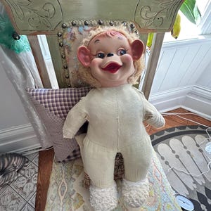 Stuffed monkey with rubber face - Etsy 日本