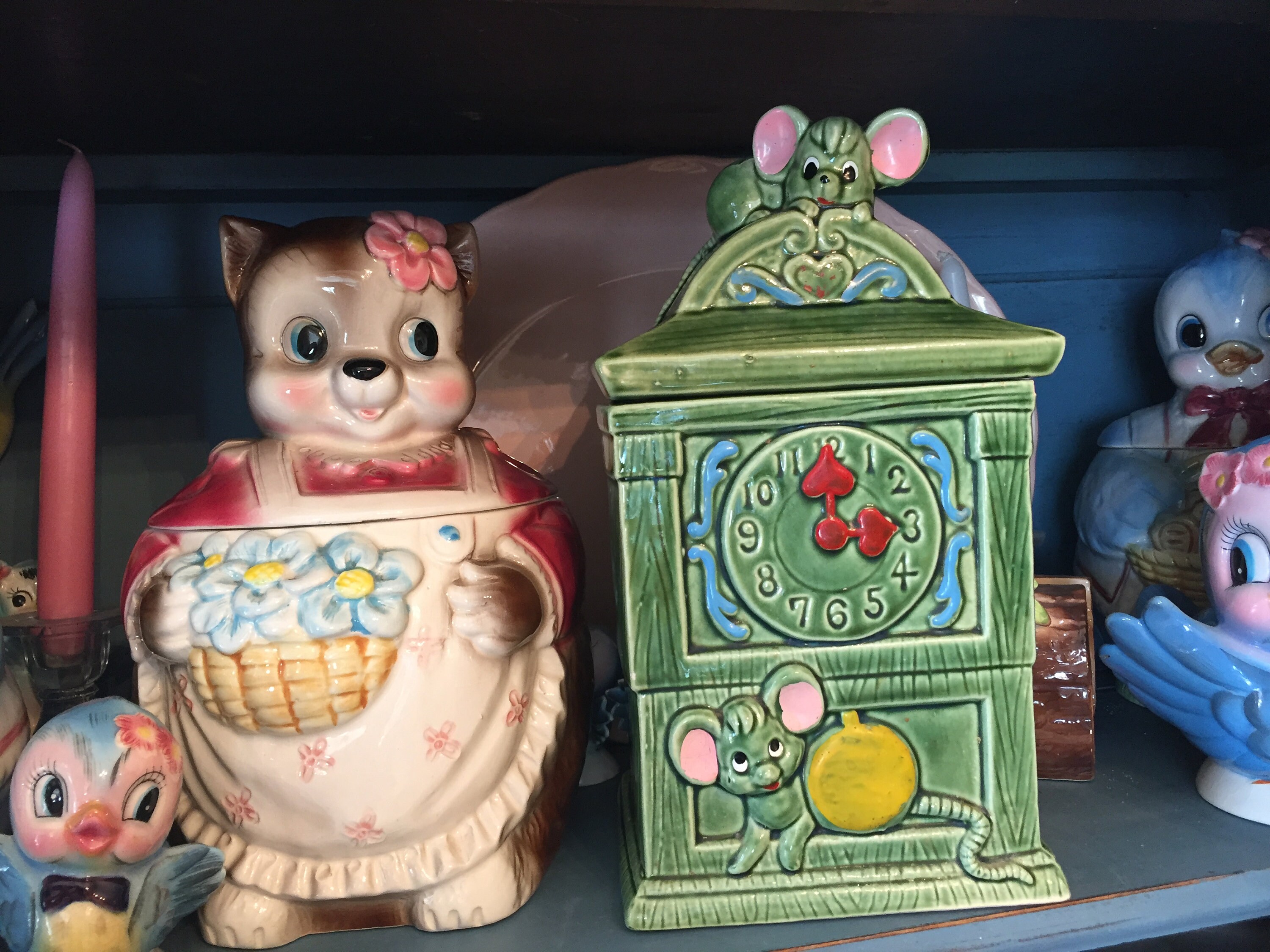 Vintage Ceramic 小物入れ　置物　手 Vintage Cookie Jar