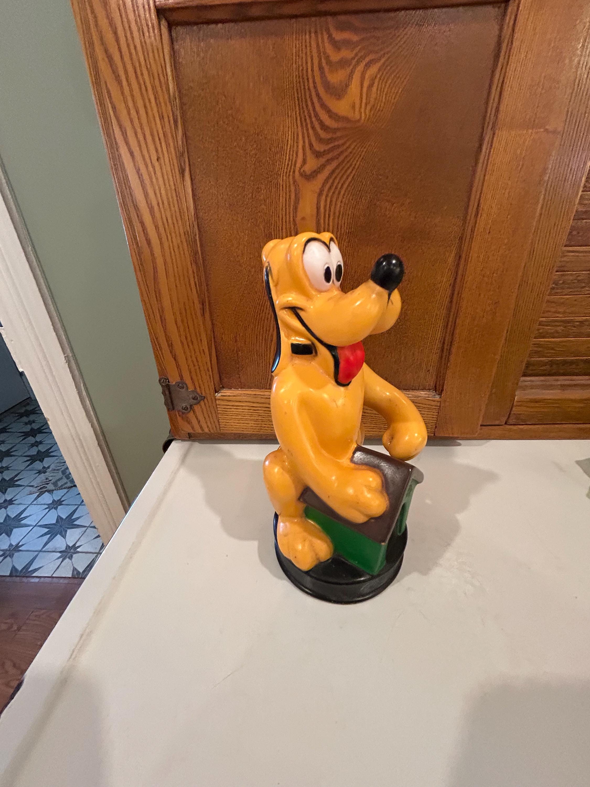 Vintage Walt Disney Production Hard Plastic Pluto Bank With