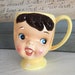 Napco Miss Cutie Pie in yellow vintage 1950s rare mug signed on bottom