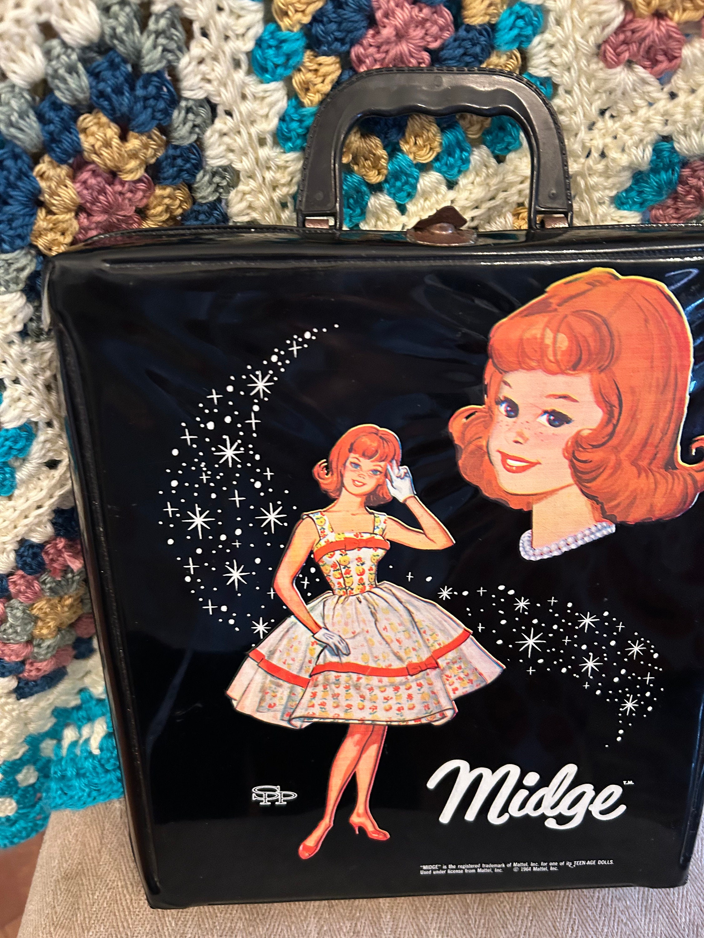 ヴィンテージ ミッジ バービー人形ケース マテル 1964 年製 ブラック