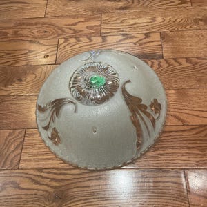 vintage 1940s glass light fixture Art deco