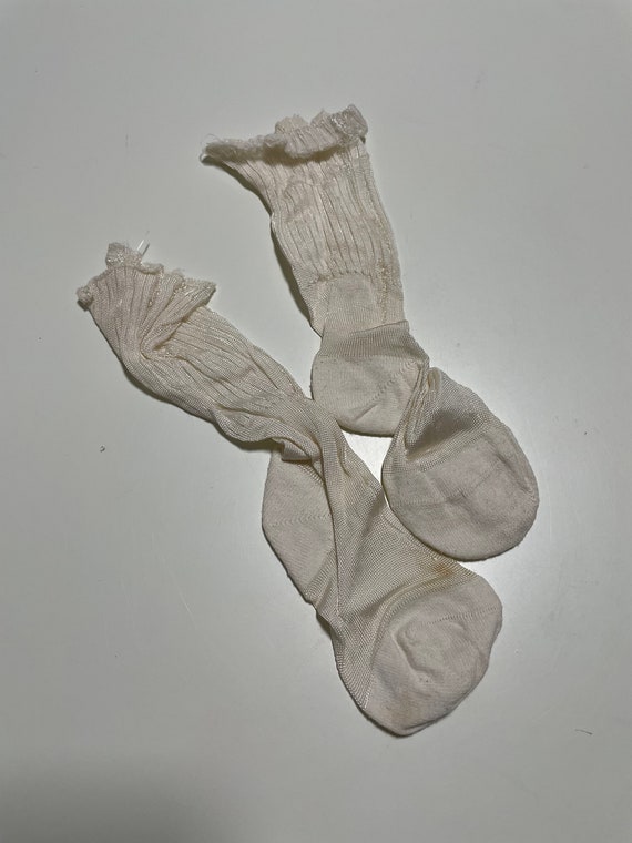 Antique Childs Silk Stockings Baby Socks Etsy