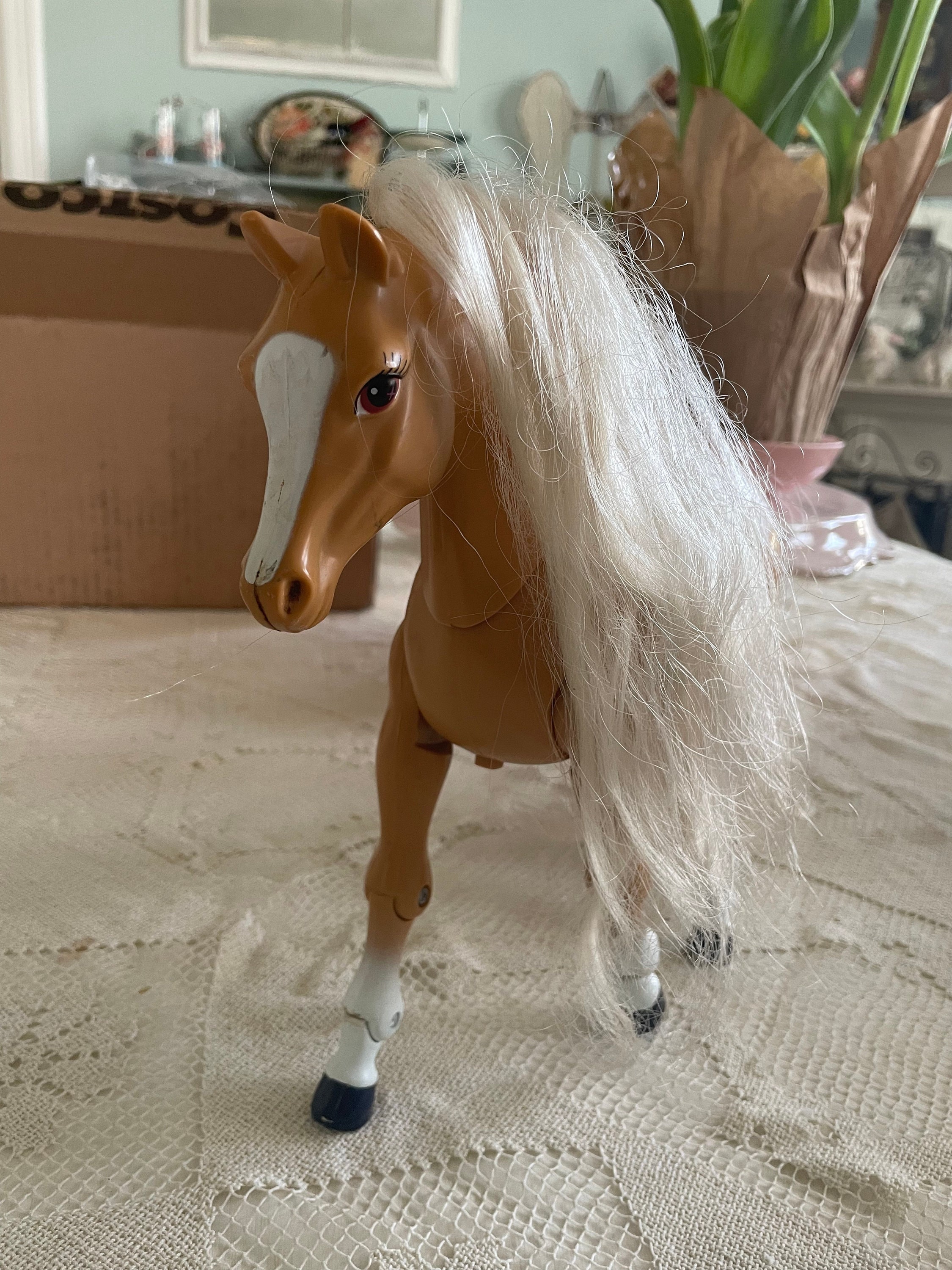 Vintage Barbie Walking Horse 1993 Mattel Battery Operated Etsy