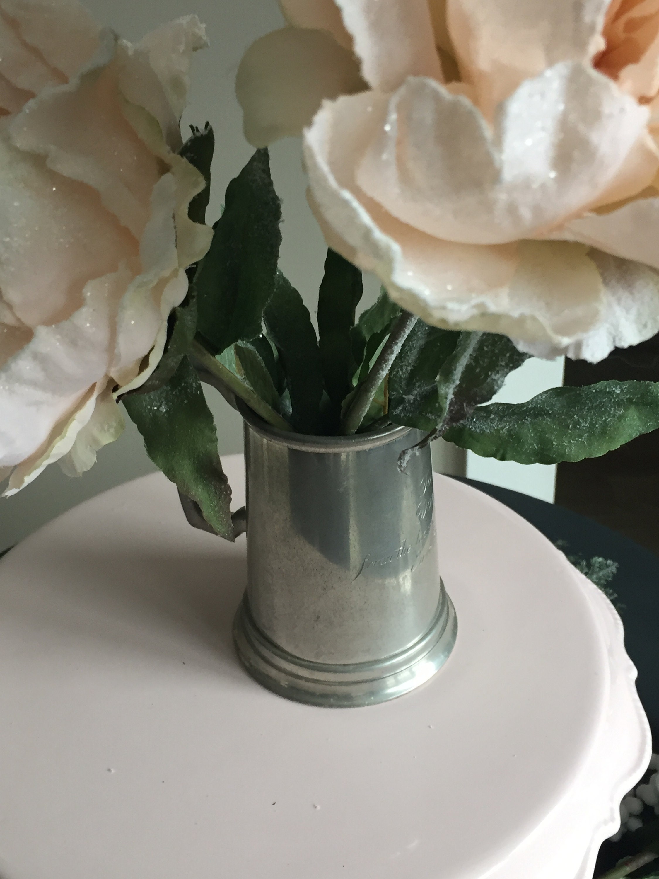 Vintage Birks Pewter Glass Bottom Beer Stein Glass Bottom Etsy