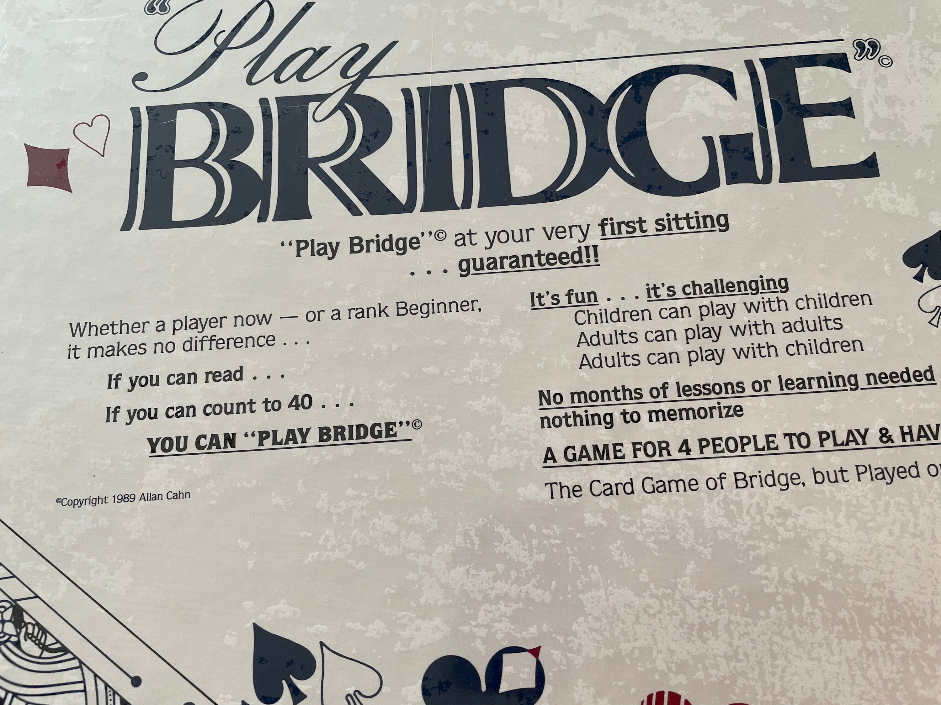 Buy Vintage Play Bridge Board Game 1989 in Sealed Box Never Opened Online  in India 