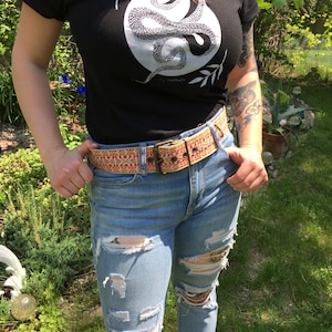 Vintage Belt Hippie Style 1970&#39;s Woven Fashion Size Medium