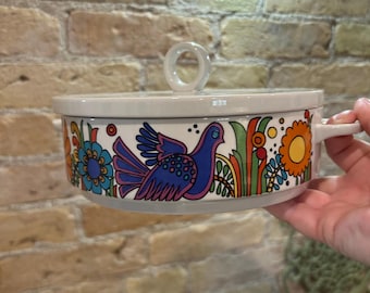 Vintage Villeroy and Boch Acapulco lidded dish Groovy 1970s