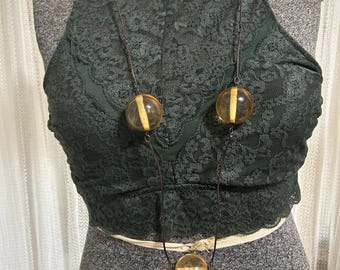 Vintage Georgio Armani Runway Necklace Long with globe Beads rare