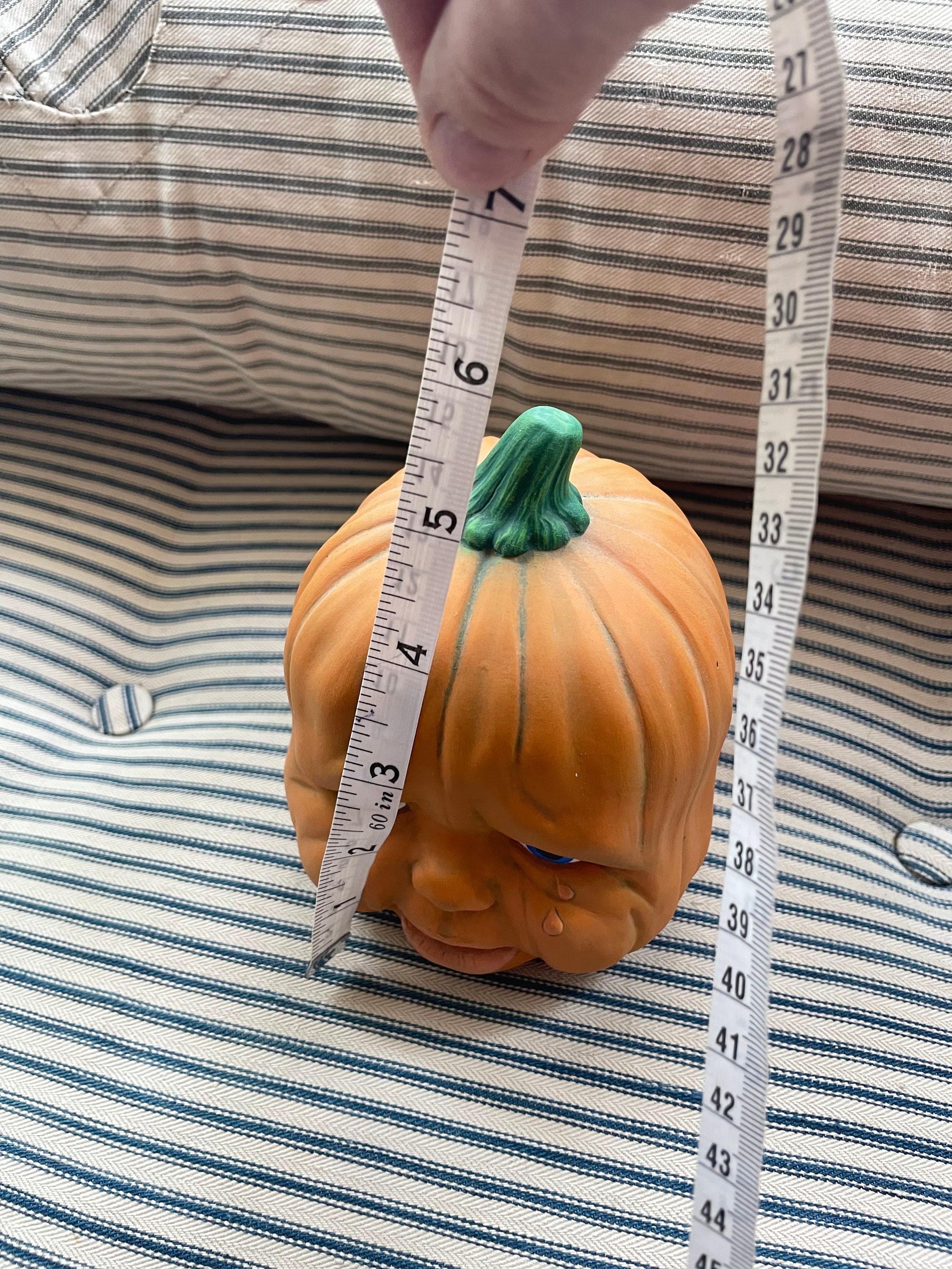 K*様 Original paint T crying baby Vintage Ceramic Pumpkin Crying Baby Jack O Lantern 1980s