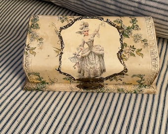 Antique French Vanity box Celluloid Boudoir