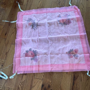 1940 pura tarjeta rosa mantel floral