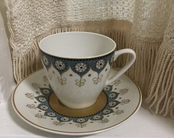 Vintage Katinka Arabia Finlandia Copa y platillo Demo Tasse Retro raro