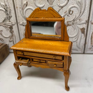 Vintage Dollhouse Dresser or sideboard  mirror and open/ close drawers