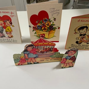cartes vintage de la Saint-Valentin des années 1950