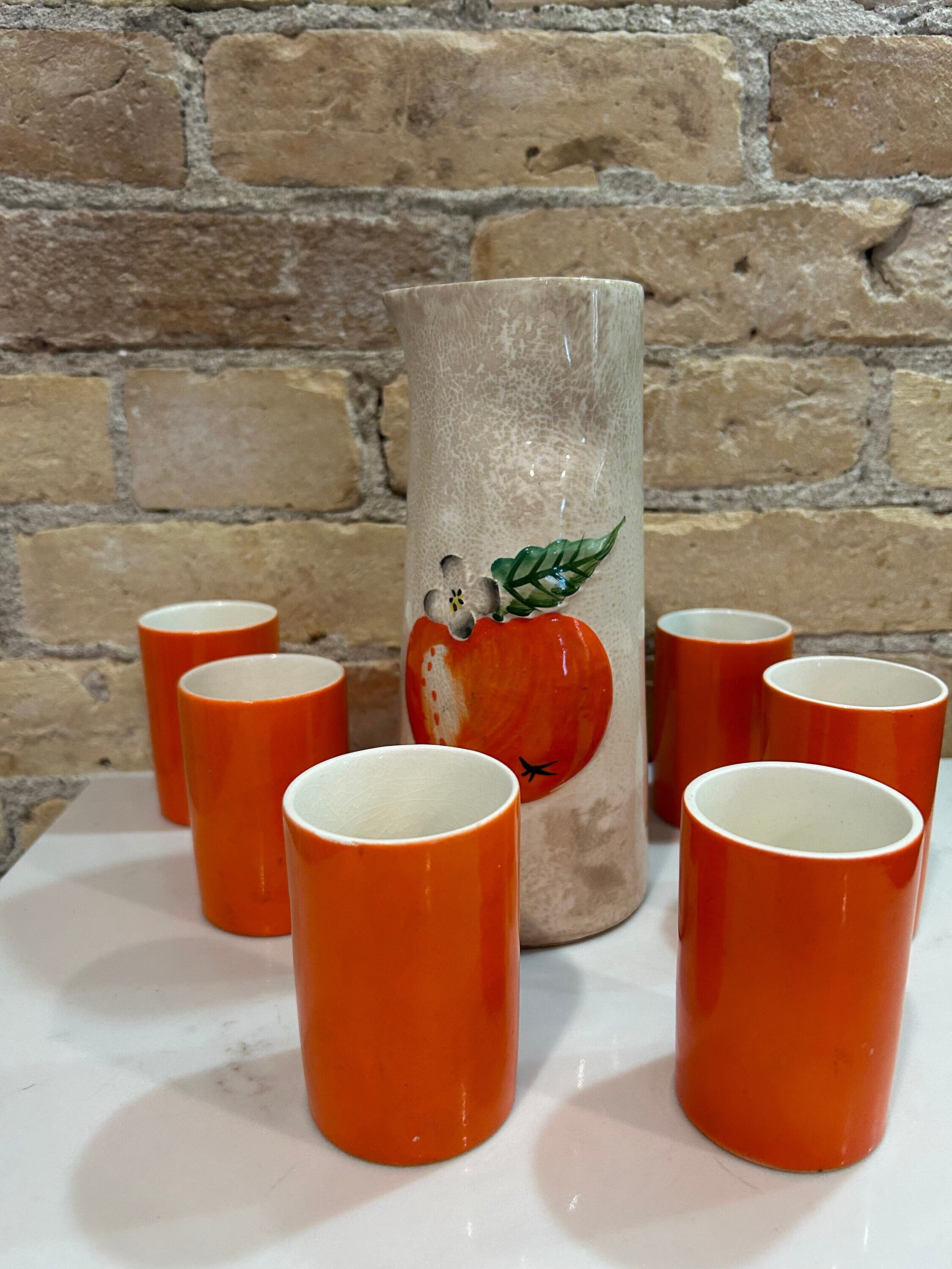 Vintage Holt Howard 1962 Orange Juice Set With Six Cups - Etsy