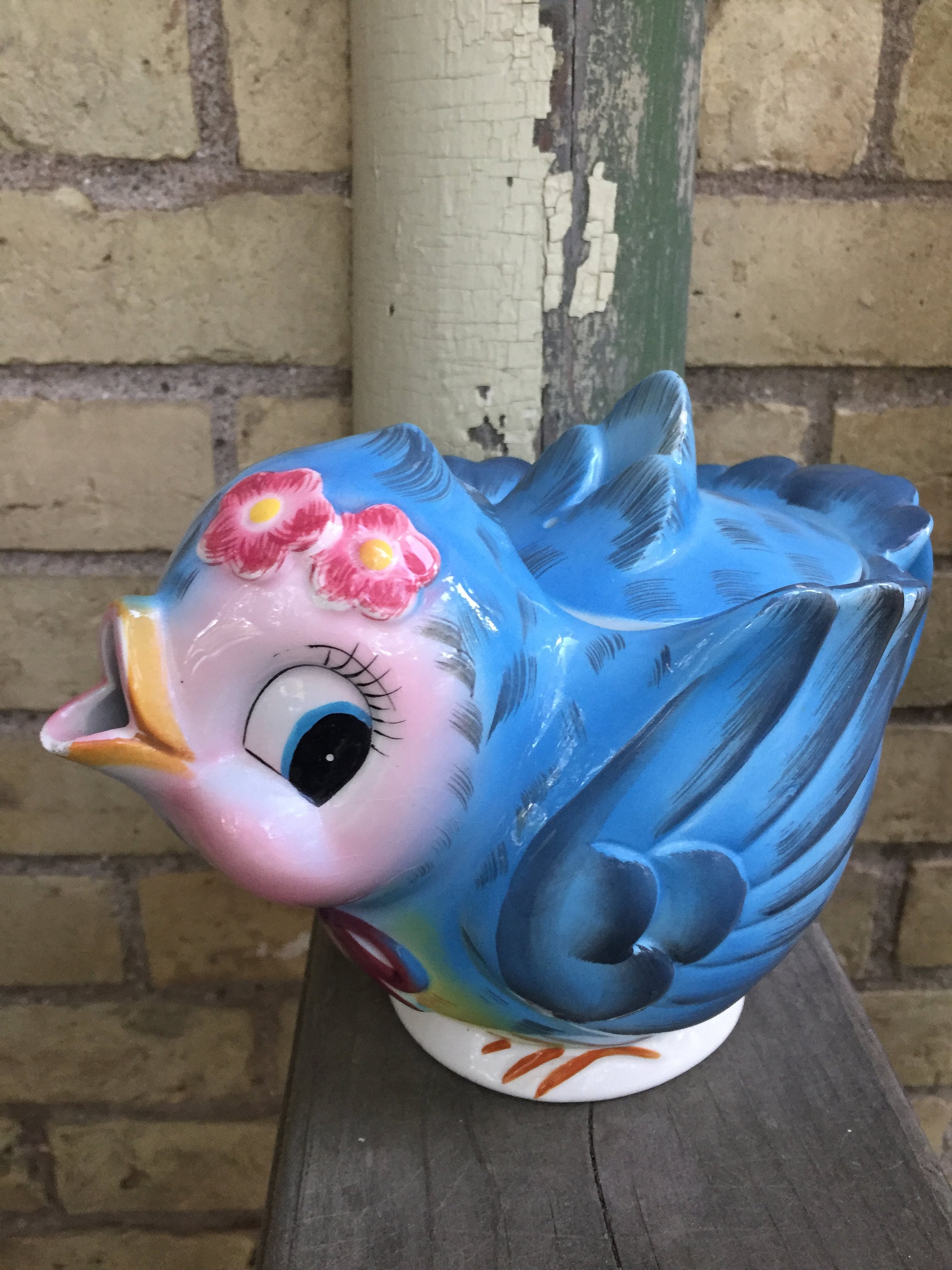 Vintage Lefton Bluebird Tea Pot.rare - Etsy