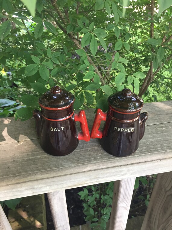 Vintage Salt and Pepper Shakers Miniature Coffee Pots Made in