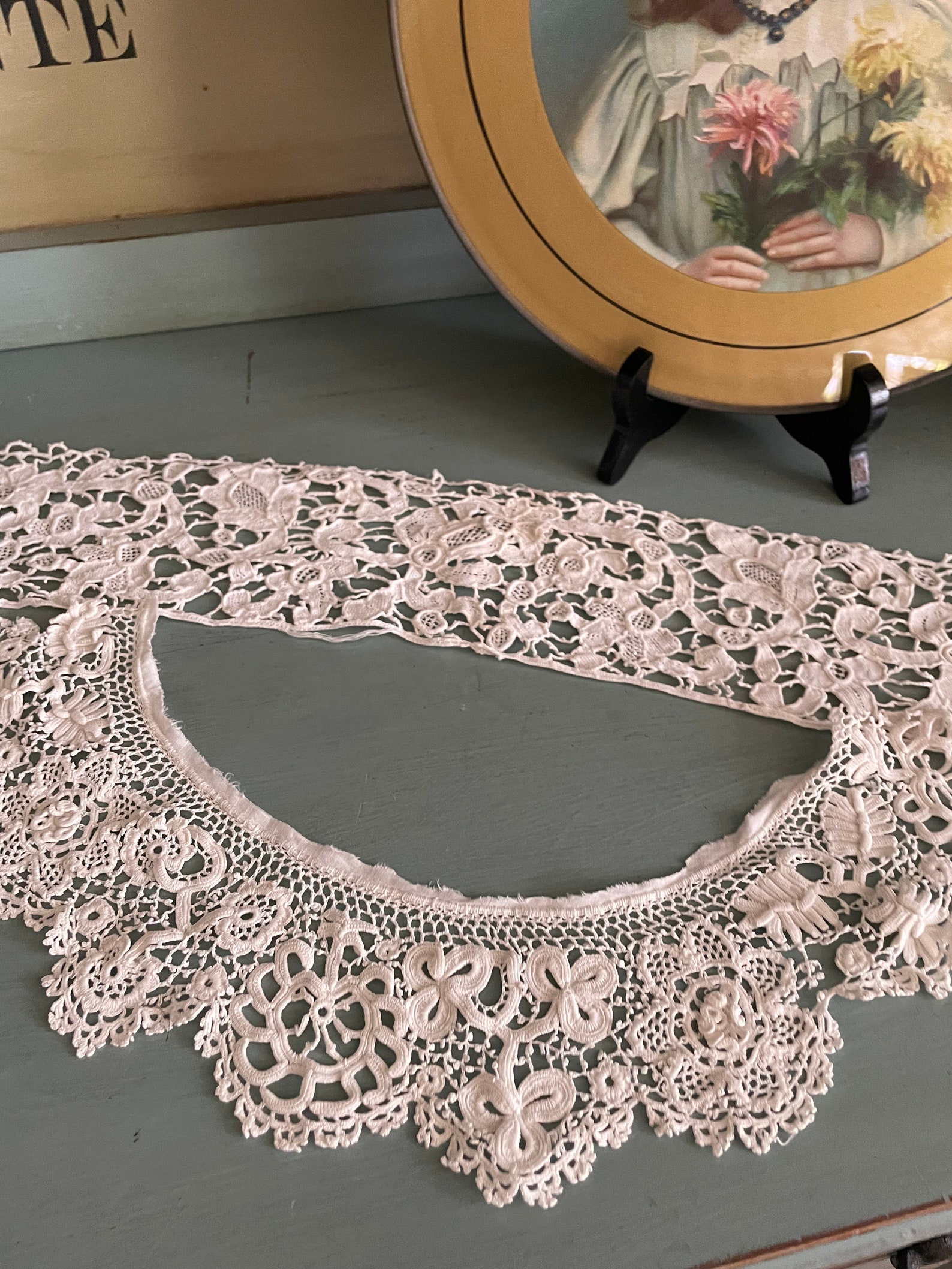 Antique Irish Lace Tatting Collars 1900s Fine Needlework Etsy