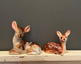Vintage deer figurines set of two made in Japan