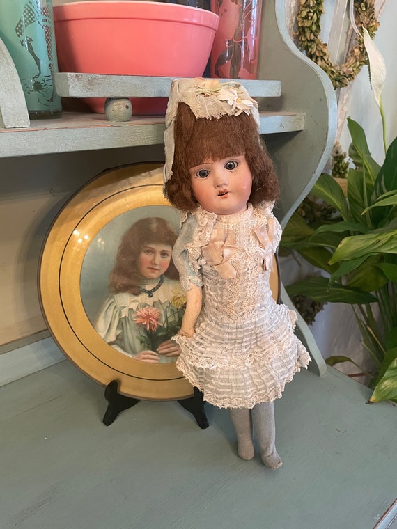 Antique Doll French /german Porcelain Head Rare and Early in