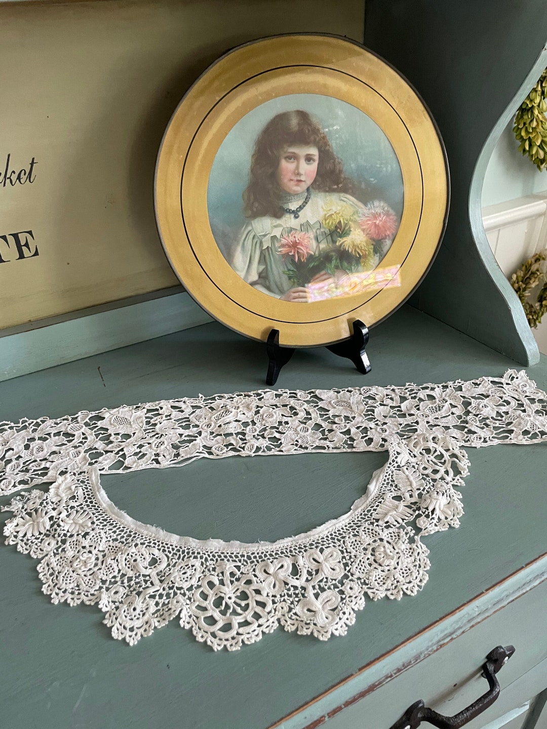 Antique Irish Lace Tatting Collars 1900s Fine Needlework Etsy