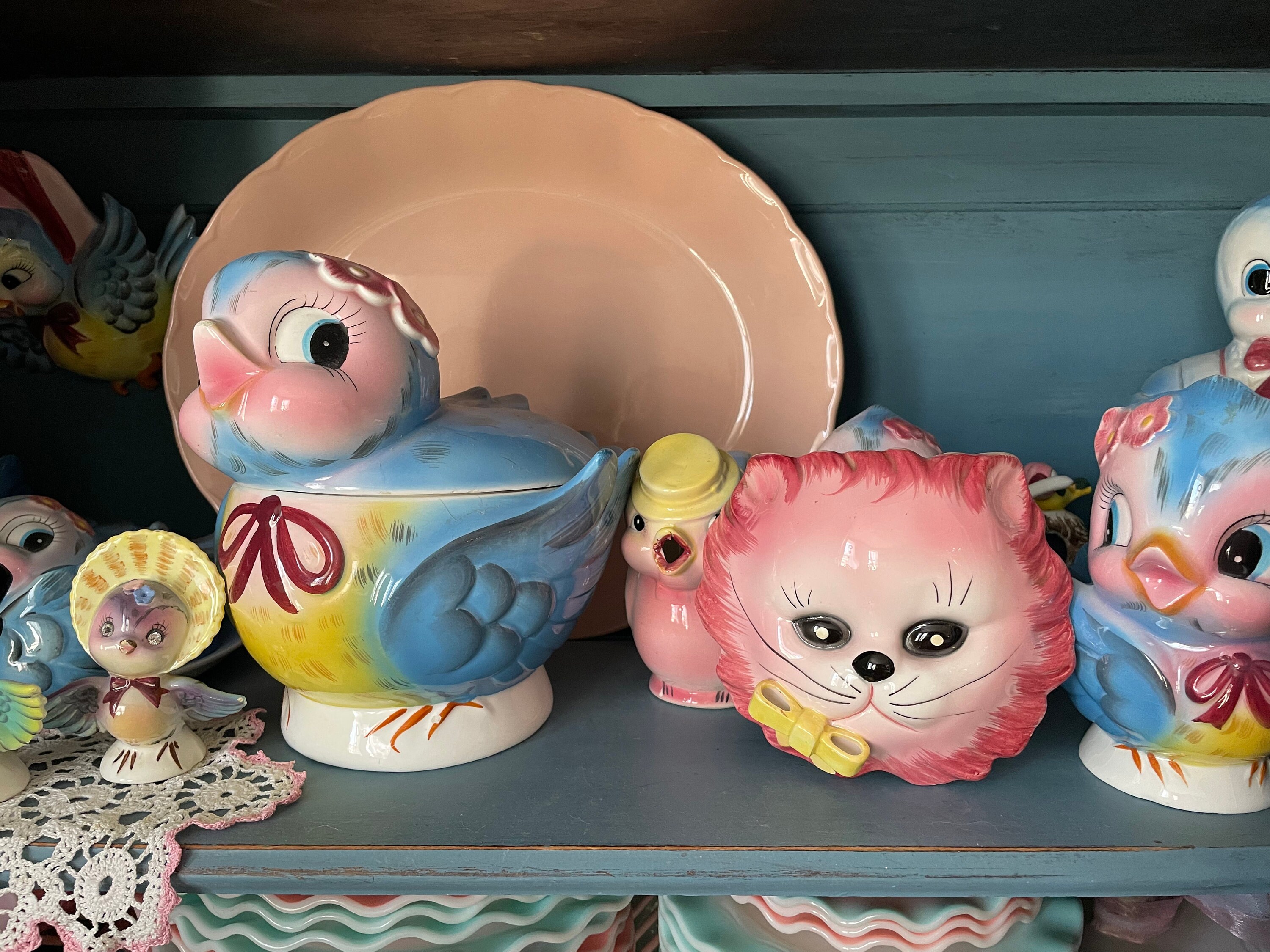 Vintage Lefton Pink Cat Wall Pocket 1950s Kitsch - Etsy