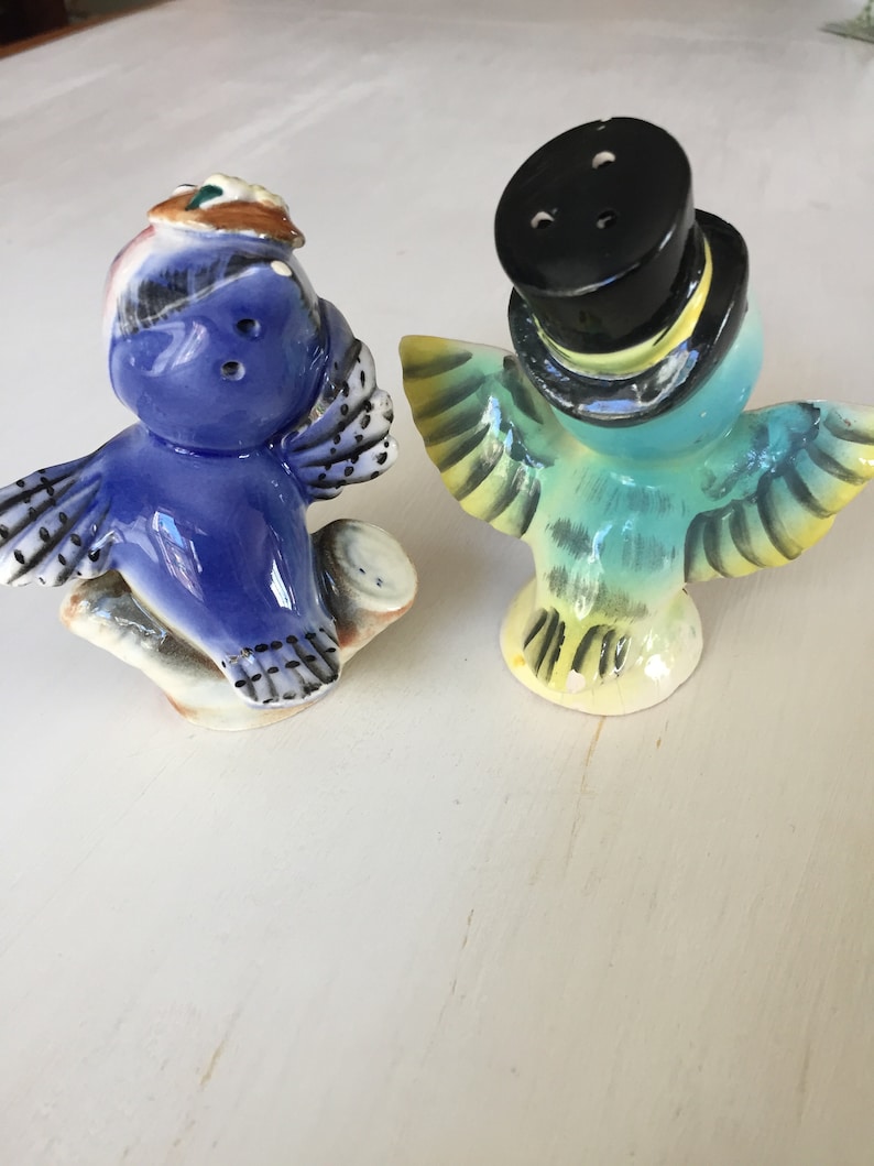 Vintage Bluebird Salt and Pepper Shakers Lefton Norcrest Made Etsy