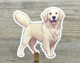 Golden Retriever Dog Sticker: Handmade Waterproof Decal