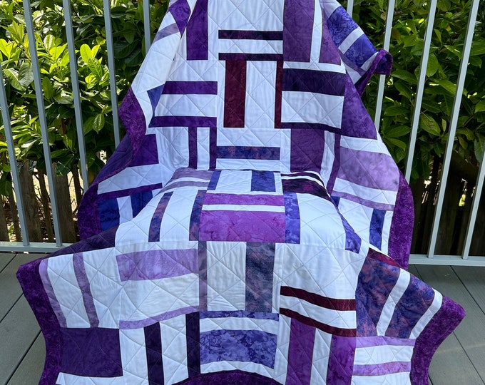 Shades of Purple Batik Lap Quilt #2 - Etsy