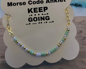 Morse Code Anklet