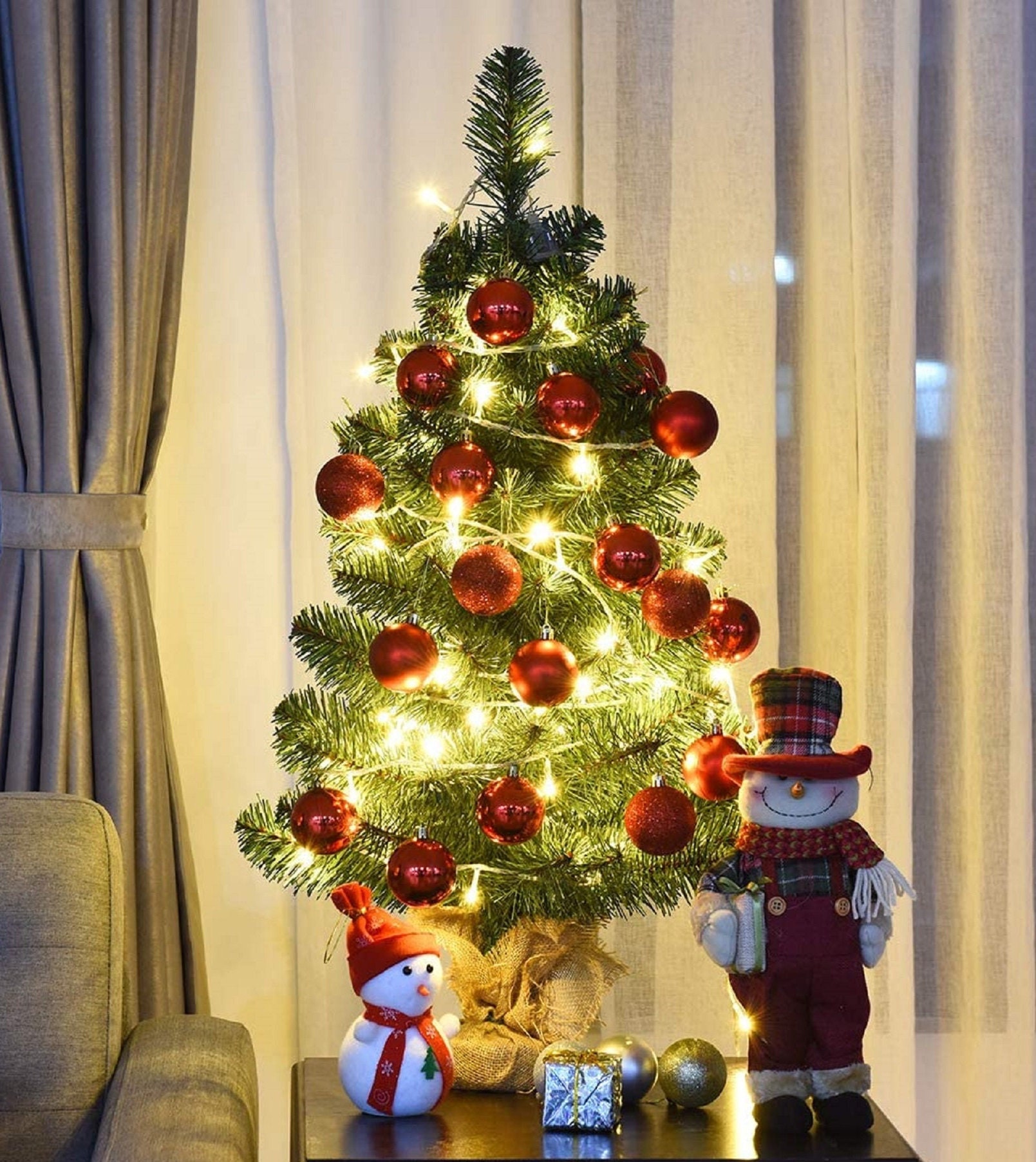 Mini Christmas Tree with Lights – The Old Store at Grassy Creek