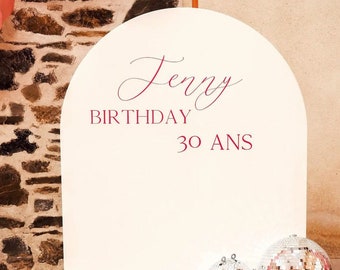 Stickers personnalisés  pour panneau  anniversaire