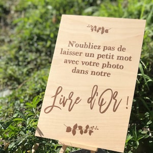 sign + wedding guest book easel