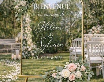 LOT STICKERS pour réaliser panneau bienvenue mariage