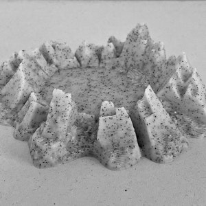 Terrarium Feeder &quot;Crater&quot; - Marble colored Feeder for Geckos, Lizard & Spiders