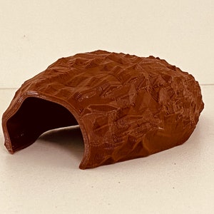 Reptile / Spider Shell Hide - Brown Cave for Geckos, Lizard & Spiders