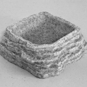 Terrarium Feeder &quot;ReptiBowl&quot; - Marble colored Feeder for Geckos, Lizard & Spiders