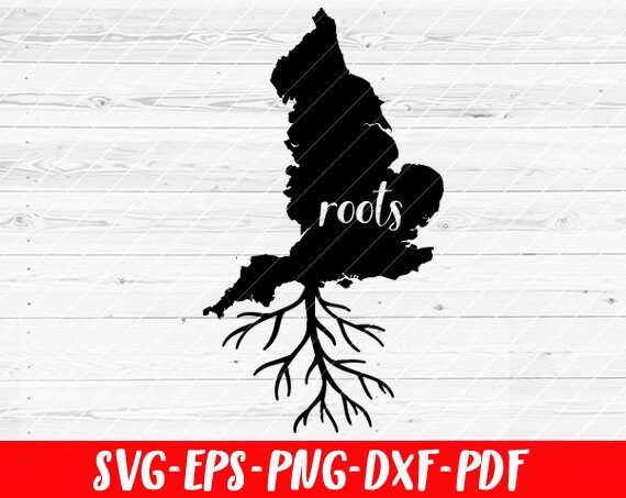 England Roots Svg File Home Native Map Vector Svg Design For Etsy