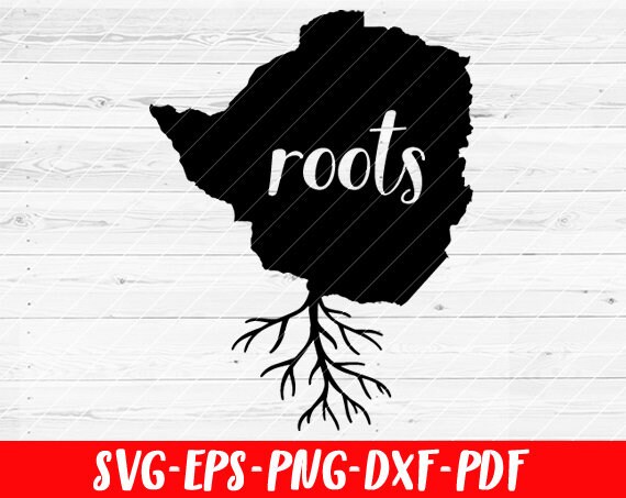 Zimbabwe Roots Svg File Home Native Map Vector Svg Design Etsy