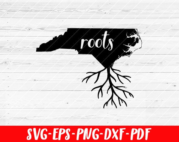 Download North Carolina Roots Svg Home Native Map Vector Svg Design Etsy